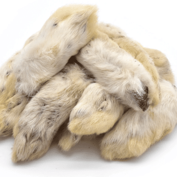 Pattes de lapin avec fourrure en sachet de 250gr